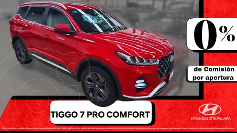 Chirey Tiggo 7 Pro Comfort usado (2023) color Rojo precio $299,000