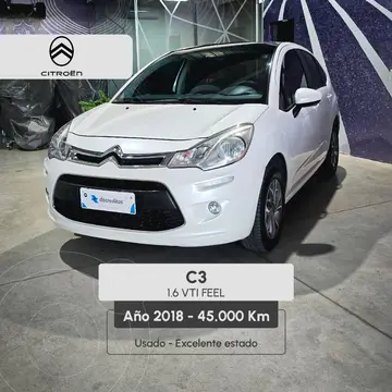 Citroen C3 C 3 1.6 VTI FEEL usado (2018) color Blanco precio $17.500.000