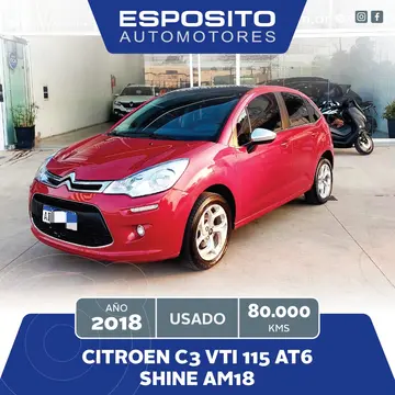 Citroen C3 C 3 1.6 VTI SHINE usado (2018) color Bordo precio $16.610.000