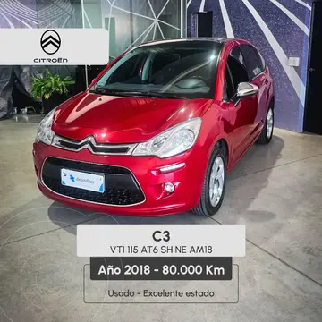 Citroen C3 C 3 1.6 VTI SHINE usado (2018) color Bordo precio $18.300.000