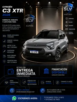 Citroen C3 XTR nuevo color A eleccion precio $34.000.000
