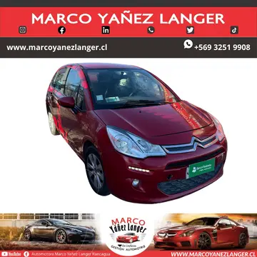 Citroen C3 1.2L PureTech 82 Feel usado (2017) color Rojo precio $6.890.000