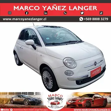 FIAT 500 1.4L Lounge usado (2014) color Blanco precio $7.890.000