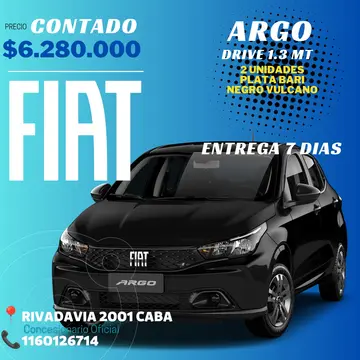 FIAT Argo 1.3 Drive Pack Conectividad nuevo color Gris precio $6.000.000