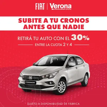 FIAT Cronos 1.3L Drive Pack Plus nuevo color Gris financiado en cuotas(anticipo $1.546.200 cuotas desde $46.802)