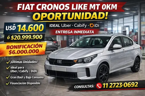 OfertaFIAT Cronos 1.3L Like nuevo color Gris precio $25.120.000