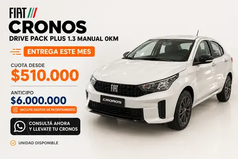 FIAT Cronos 1.3L Drive Pack Plus nuevo color Blanco Alaska financiado en cuotas(anticipo $6.000.000 cuotas desde $510.000)