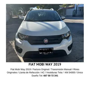 Fiat Mobi Way usado (2019) color Blanco precio $130,000