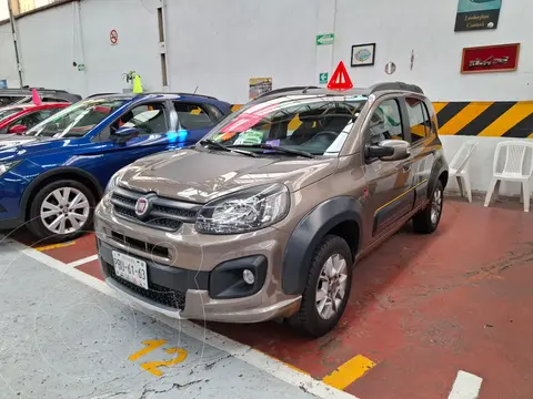 Fiat Uno Way usado (2017) color Bronce financiado en mensualidades(enganche $45,000 mensualidades desde $3,780)