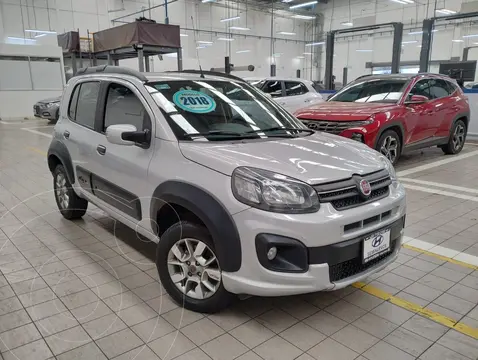 Fiat Uno Way usado (2018) color plateado precio $180,000