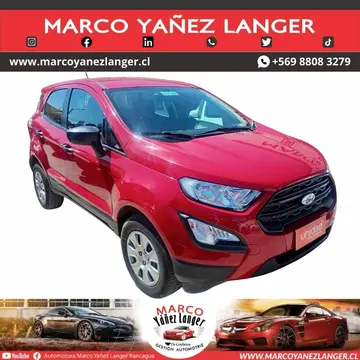 Ford Ecosport 1.5L S usado (2019) color Rojo precio $9.890.000