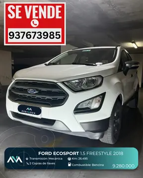 Ford Ecosport 1.5L Freestyle usado (2018) color Blanco precio $9.280.000