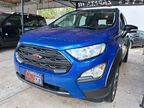 Ford Ecosport Trend usado (2021) color Azul financiado en mensualidades(enganche $74,938 mensualidades desde $5,730)