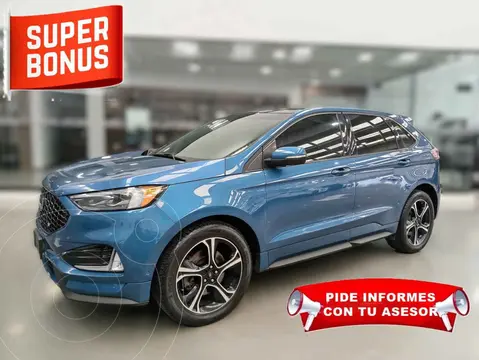 Ford Edge ST 2.7L usado (2019) color Azul financiado en mensualidades(enganche $192,140 mensualidades desde $8,727)