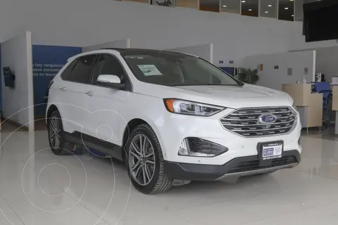 Ford Edge Titanium usado (2021) color Blanco Platinado financiado en mensualidades(enganche $119,995 mensualidades desde $9,320)