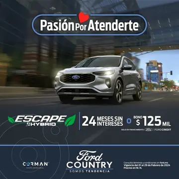 Ford Escape Hibrida ST Line nuevo color Plata Estelar precio $829,000