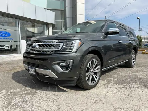 Ford Expedition Platinum 4x4 MAX usado (2020) color Gris financiado en mensualidades(enganche $235,200 mensualidades desde $25,660)