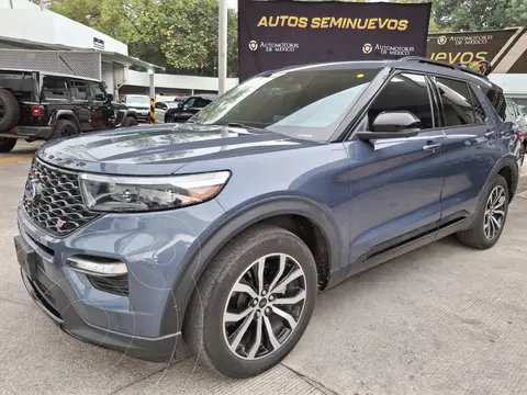 Ford Explorer ST 3.0L usado (2021) color Azul financiado en mensualidades(enganche $158,000 mensualidades desde $18,529)