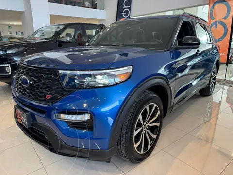 Ford Explorer ST 3.0L usado (2021) color Azul financiado en mensualidades(enganche $240,890 mensualidades desde $18,421)