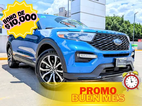 Ford Explorer ST 3.0L usado (2021) color Azul financiado en mensualidades(enganche $300,542 mensualidades desde $12,911)