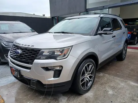 Ford Explorer Sport 4x4 usado (2019) color plateado financiado en mensualidades(enganche $149,875 mensualidades desde $11,461)
