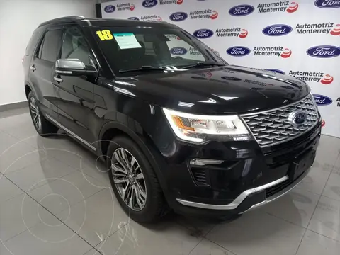 Ford Explorer Platinum 4x4 usado (2018) color Negro precio $599,000