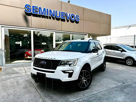 Ford Explorer Sport 4x4 usado (2019) color Blanco financiado en mensualidades(enganche $123,200 mensualidades desde $13,831)