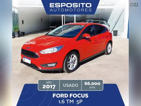 Ford Focus FOCUS L/16 1.6 5 P S usado (2017) color Rojo precio $19.500.000