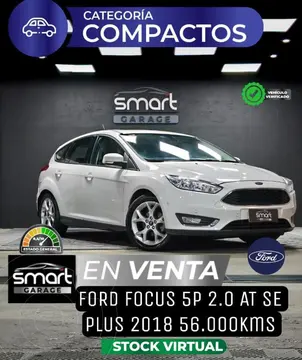 Ford Focus FOCUS L/16 2.0 5 P SE PLUS usado (2018) color Blanco precio $20.500.000