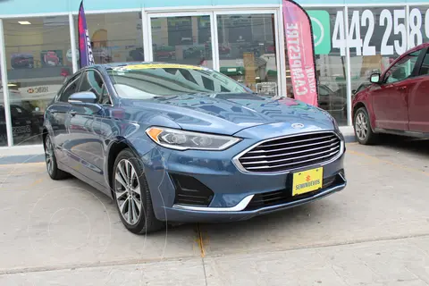 Ford Fusion SEL usado (2019) color Azul financiado en mensualidades(enganche $104,750 mensualidades desde $7,638)