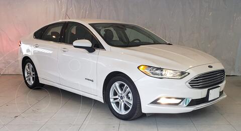 Ford Fusion SE LUX Hibrido usado (2018) color Blanco financiado en mensualidades(enganche $187,500 mensualidades desde $4,693)