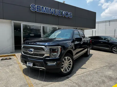 Ford Lobo HEV Platinum Plus usado (2021) color Azul Oscuro financiado en mensualidades(enganche $202,400 mensualidades desde $22,723)