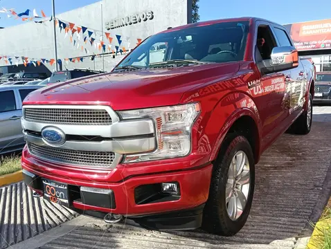 Ford Lobo Doble Cabina Platinum 4x4 usado (2018) color Rojo financiado en mensualidades(enganche $205,738 mensualidades desde $15,733)