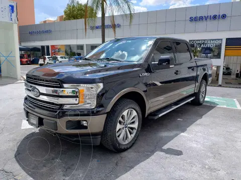 Ford Lobo Doble Cabina Lariat 4x4 usado (2018) color Negro financiado en mensualidades(enganche $193,750 mensualidades desde $14,168)