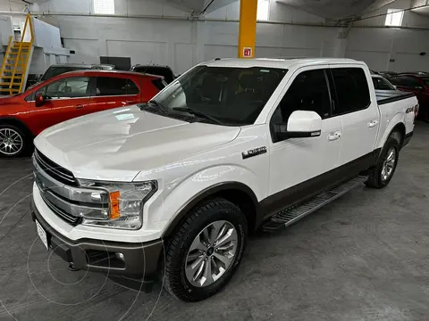 Ford Lobo Doble Cabina Lariat 4x4 usado (2018) color Blanco Oxford financiado en mensualidades(enganche $128,520 mensualidades desde $13,642)