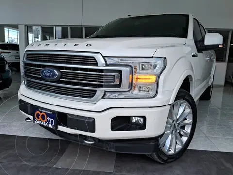 Ford Lobo Doble Cabina Platinum Limited usado (2018) color Blanco financiado en mensualidades(enganche $213,750 mensualidades desde $12,398)