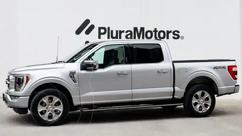 Ford Lobo Platinum usado (2021) color plateado financiado en mensualidades(enganche $206,580 mensualidades desde $17,601)