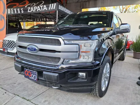 Ford Lobo Doble Cabina Platinum 4x4 usado (2019) color Negro financiado en mensualidades(enganche $189,388 mensualidades desde $14,482)