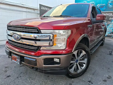 Ford Lobo Doble Cabina Lariat 4x4 usado (2019) color Rojo financiado en mensualidades(enganche $204,648 mensualidades desde $15,649)