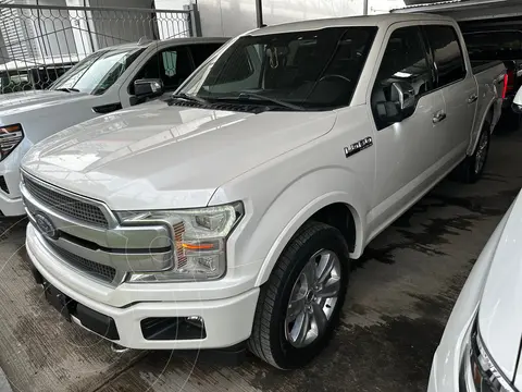 Ford Lobo Doble Cabina Platinum 4x4 usado (2018) color Blanco financiado en mensualidades(enganche $160,000 mensualidades desde $23,678)