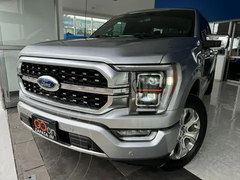 Ford Lobo Platinum usado (2022) color plateado financiado en mensualidades(enganche $314,738 mensualidades desde $24,068)