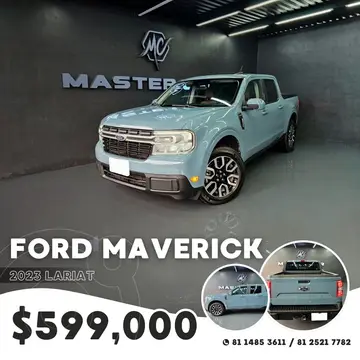 Ford Maverick Lariat usado (2023) color Azul Claro precio $599,000