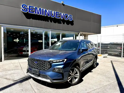 Ford Territory Titanium usado (2023) color Azul financiado en mensualidades(enganche $118,800 mensualidades desde $13,337)