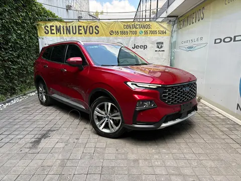 Ford Territory Titanium usado (2024) color Rojo financiado en mensualidades(enganche $229,482 mensualidades desde $9,859)