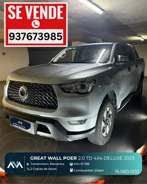 Great Wall Poer Deluxe 4x4 usado (2023) color Plata precio $16.980.000