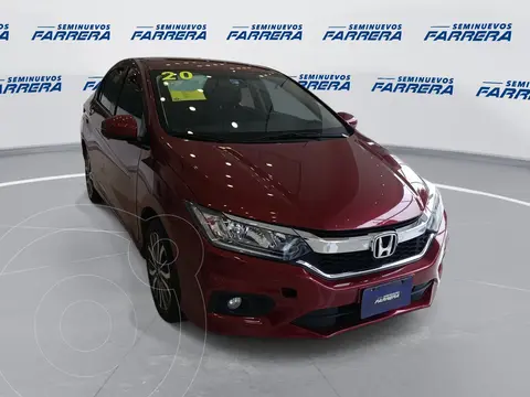 Honda City EX 1.5L Aut usado (2020) color Rojo financiado en mensualidades(enganche $68,900 mensualidades desde $5,715)