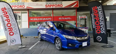 Honda City EX 1.5L Aut usado (2017) color Azul financiado en mensualidades(enganche $67,000)