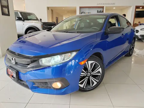 Honda Civic Turbo Plus Aut usado (2017) color Azul financiado en mensualidades(enganche $93,500 mensualidades desde $5,423)