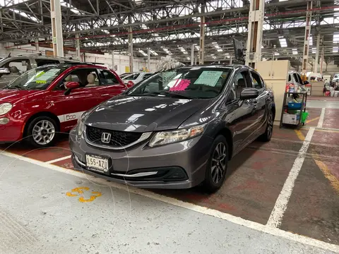 Honda Civic EX usado (2015) color Acero financiado en mensualidades(enganche $50,000 mensualidades desde $5,000)