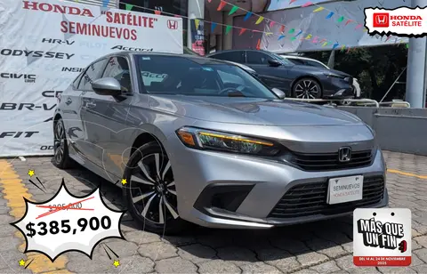 Honda Civic i-Style usado (2022) color plateado precio $395,000